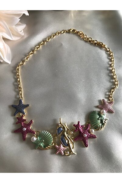 Livza Accessory Deniz Kabukları Figürlü 14k Altın Kaplama Yaz Kolyesi