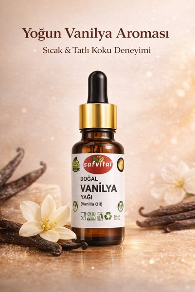 safvital Vanilla Oil 20 ml Aromatic Care Oil for Skin Hair and Aromatherapy with a Lasting Pleasant Fragrance Premium Care Oil