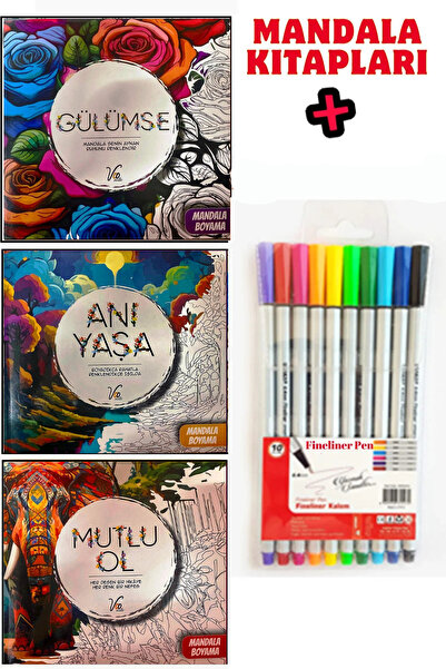 GÖNÜL YAYINCILIK Ruhunu Yansıt Mandala Ve Keçeli Kalem 3 Mandala Terapi Seti