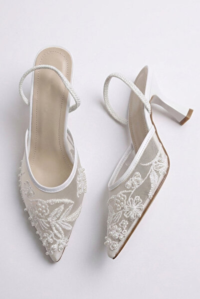 Papuckurdu Γόβες με ψηλό τακούνι - Λευκό - Μεσαία τακούνια (5-9 cm)