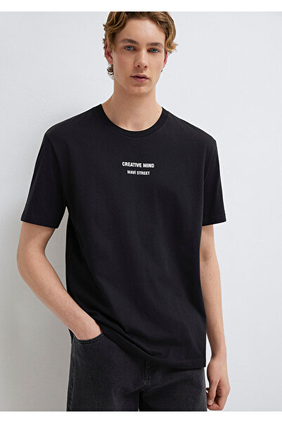 Mavi 1991 Printed Black T-Shirt Loose Fit / Comfortable Fit 0612540-900