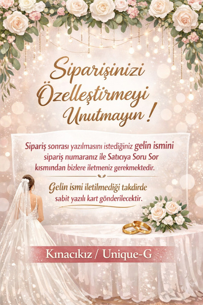 KINACIKIZ 15 Adet Kına Gecesi Için Isme Özel Kırmızı Saten Saç Tokası – Kına Hediyeliği