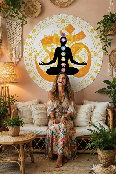 KT Decor Yoga Salon Ve Oturum Odası Modern Duvar Sticker
