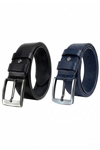 derikem Συσκευασία 2 ανδρικών 100% γνήσιο δέρμα μπαμπάς Ανδρική ζώνη τζιν 4,5...