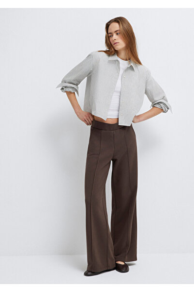 Mavi Braune Hose mit weitem Bein 1011156-71603