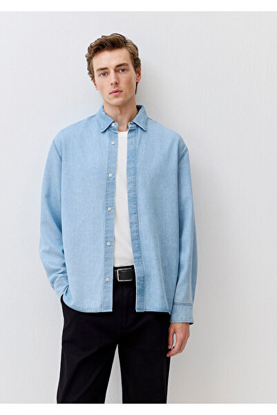 Mavi (TENCEL) ™ ) Liyosel Hemd mit lockerer Passform / lockerem, bequemem Sch...