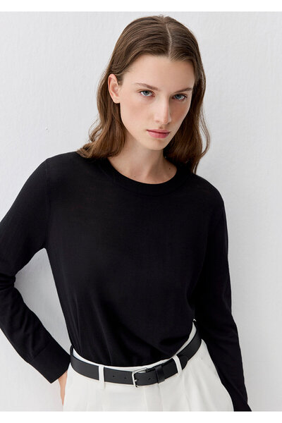 Mavi Schwarze Strickware aus Wolle, normale Passform 1710824-900