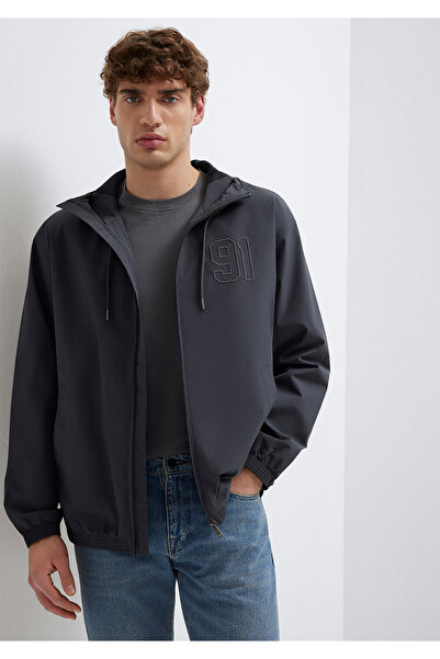 Mavi MVJNS Bedruckte Anthrazit-Jacke Oversize / Weit geschnitten 0110755-89939