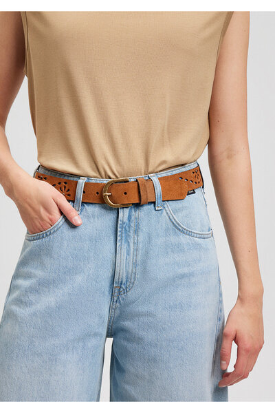 Mavi Καφέ Ζώνη Suede 196259-25818