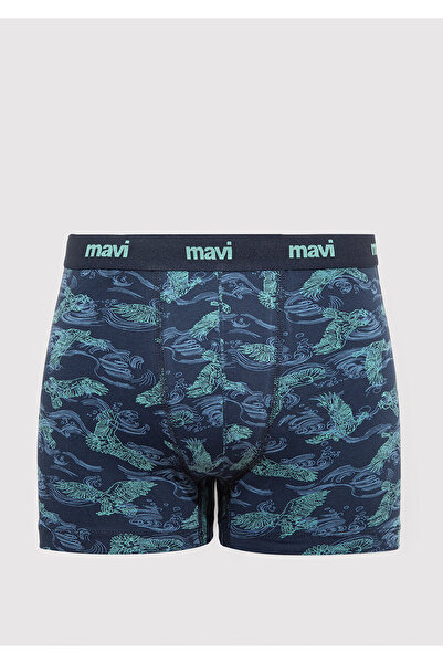 Mavi Eagle Printed Navy Blue Boxer 092434-33482
