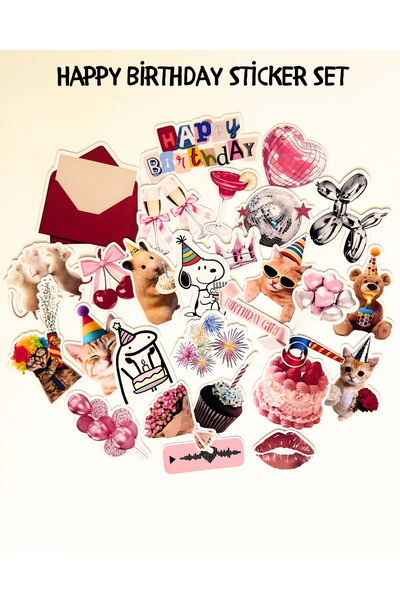 TT sticker Σετ αυτοκόλλητων για γιορτή γενεθλίων, ημερολόγιο, ατζέντα, τάμπλε...