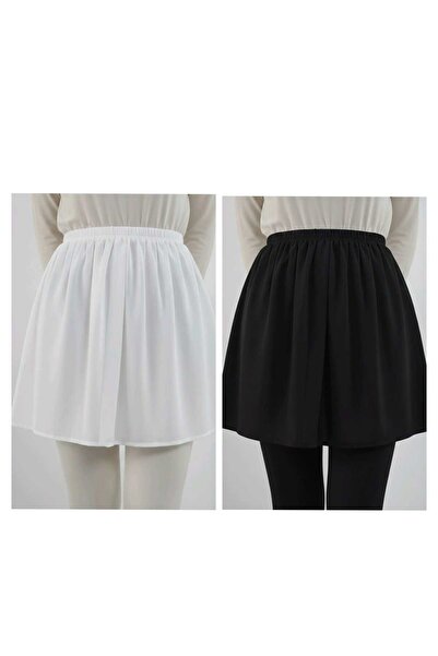 Modabenna Hijab 2 τεμαχίων Μαύρο-εκρού Ποιότητας Crepe Innerwear Savior Exten...