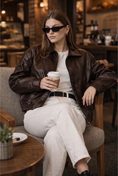 IJAN GiYiM ΝΕΑ ΣΕΖΟΝ ΔΕΡΜΑΤΙΝΟ ΜΠΟΥΦΑΝ ΥΠΕΡΜΕΓΕΘΕΣ