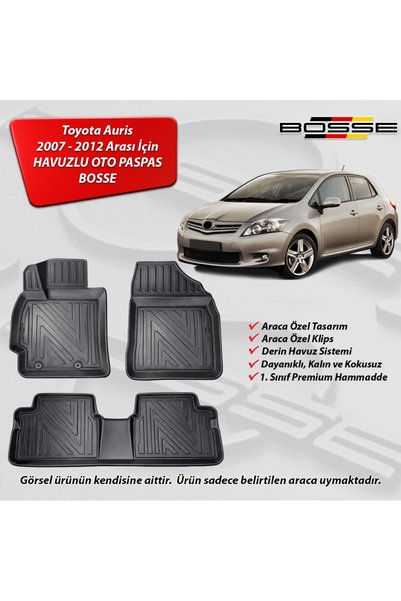 BOSSE Toyota Auris Paspas 3d Havuzlu 2007 2013 Paspas