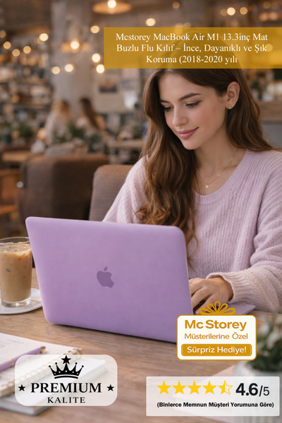 Mcstorey MacBook Air M1 13.3inç Mat Buzlu Flu Kılıf – İnce, Dayanıklı ve Şık ...