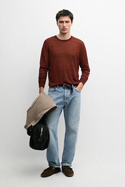 Massimo Dutti Bisiklet yaka keten kaşmir triko kazak
