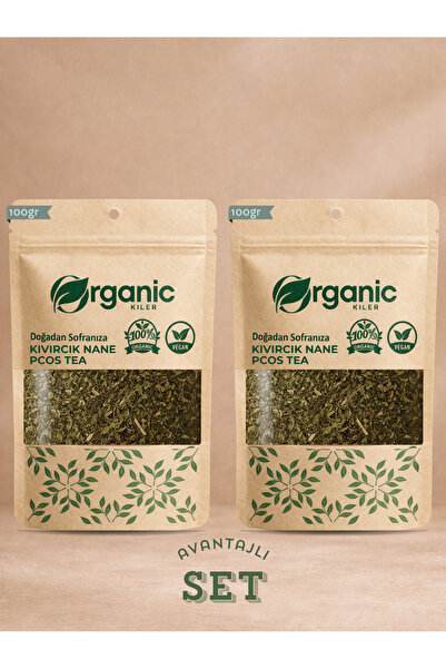 Organik Kiler Doğal Kıvırcık Nane Çayı - Spearmint Tea 2x100gr 2'li Set - Kat...