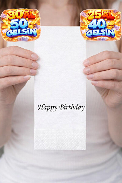 mediwiz Happy Birthday Baskılı Peçete 1 adet