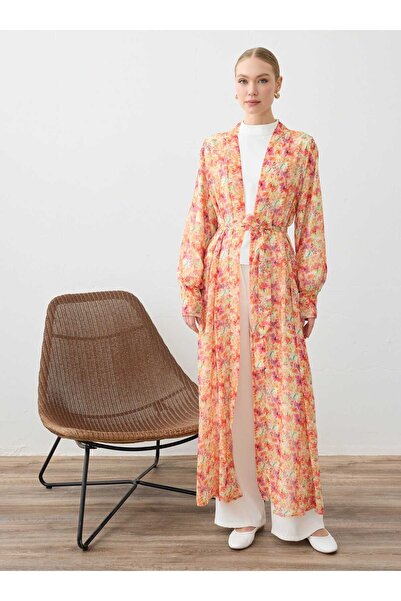 Refka Τυπωμένο σιφόν κιμονό - Ροζ σχέδιο-