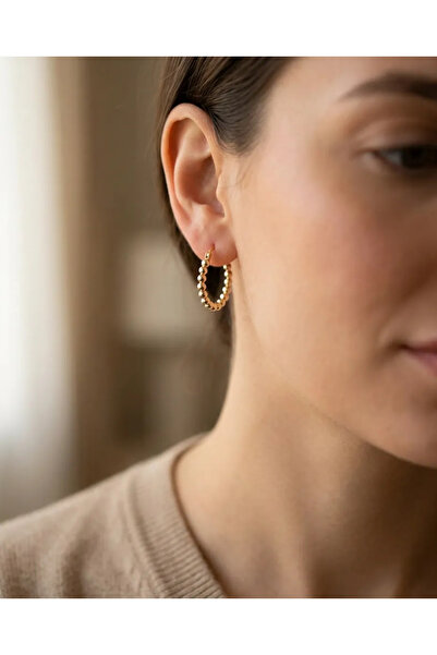 Siya Silver أقراط دوريكال من الفولاذ المقاوم للصدأ - 2,2 سم