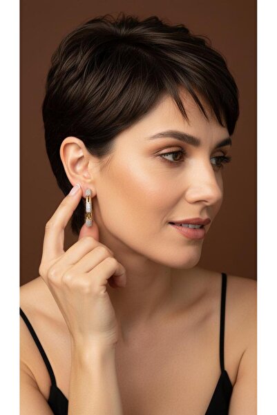 Theory Jewelry أقراط دائرية للنساء I Theory Glamour I من الفولاذ المقاوم للصد...