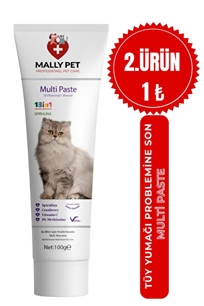 MALLY PET PROFESSIONEL PET CARE Kediler Için Multivitaminli Multi Paste 100g