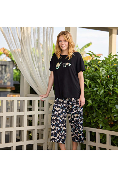 Aydoğan Lodos Store Γυναικεία κοντομάνικη βερμούδα βερμούδα καλοκαιρινή πιτζά...