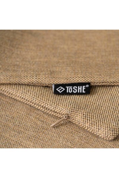 TOSHE Mink Single Linen Woven Cushion Cover, Decorative Cushion