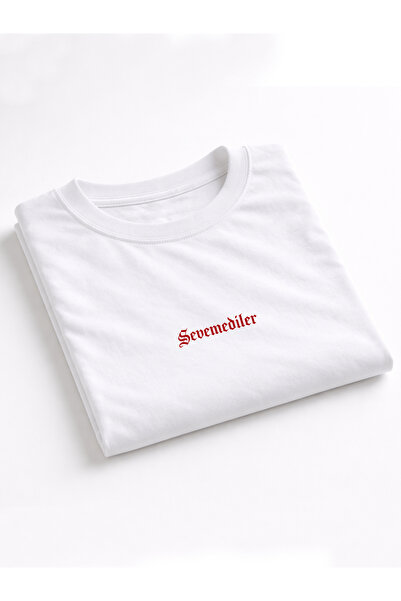 Vatkalimon Unisex %100 Pamuk Oversize Yuvarlak Yaka Baskılı T-shirt