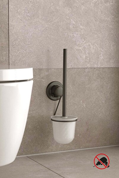 Tekno-tel Teknotel Vacuum, Adhesive Toilet Brush Matte Black Dm095