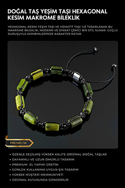 Seven Art Jewelry سوار من الحجر الطبيعي، سوار من حجر اليشم وحجر الهيماتيت، سو...