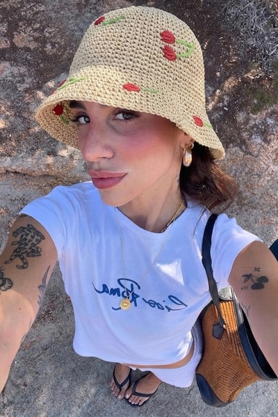 keisy Χειροποίητο Πλεκτό Ψάθινο Καπέλο Premium Bucket