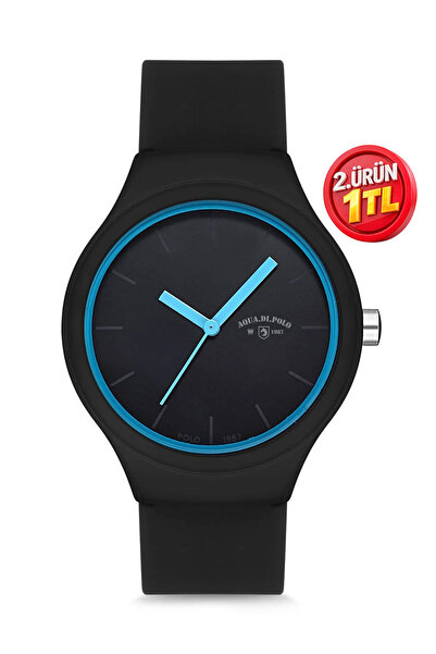 Men's Black Silicone Wristwatch