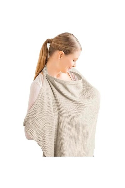 Marigoldhome %100 Pamuklu Müslin Emzirme Önlüğü 65x100 Cm 2 Katlı