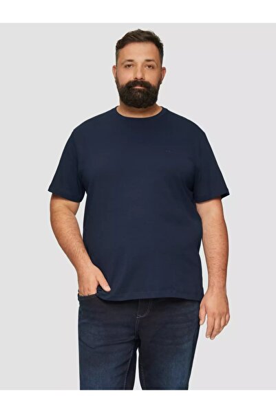 s.Oliver Μεγάλα μεγέθη, Ανδρικό T-shirt μεγάλου μεγέθους με στρογγυλό λαιμό κ...