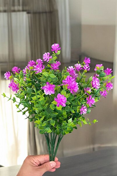 YAPAY ÇİÇEKÇİNİZ Διακοσμητικό σύνολο τεχνητής πρασινάδας σε λιλά χρώμα