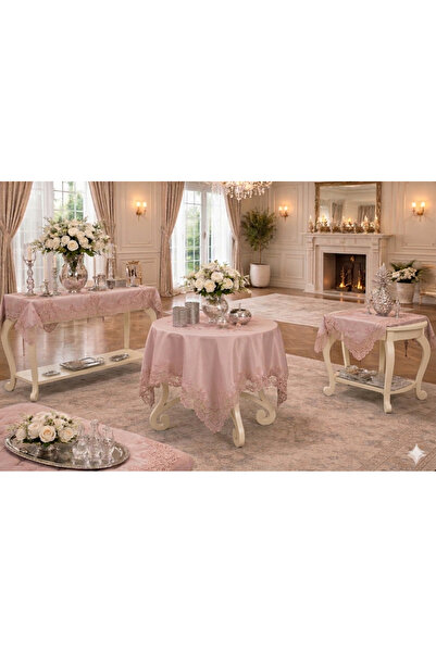 Finezza F inezza Violetta Πολυτελές Σετ Σαλονιού από Οθωμανικό Μεταξωτό Ύφασμ...