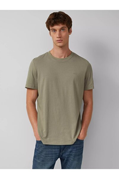 s.Oliver Ανδρικό T-shirt, κανονική εφαρμογή με στρογγυλό λαιμό, απλό τύπωμα, ...