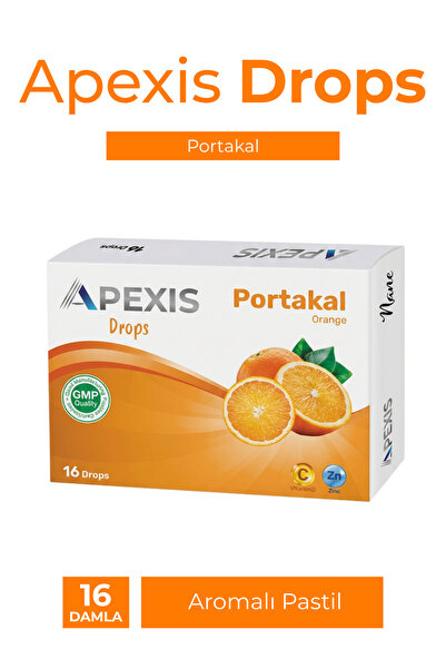Apexis Drops Portakal Aromalı Pastil 16 Adet