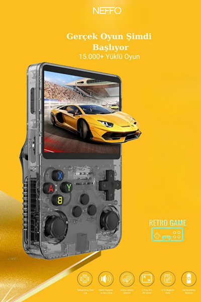 NEFFO Retro Oyun Konsolu 15.000+ Konsol Oyunu Yeni Nesil El Atarisi 64 Gb Hd ...