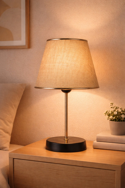 Abralight Slim Abajur Masa Lambası Bej A65K