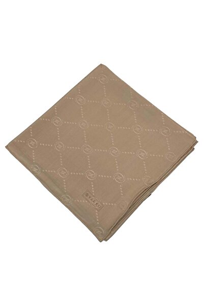 Vakko Pamuk İpek Eşarp - Monogram - Soft Camel