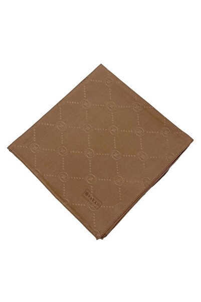 Vakko Pamuk İpek Eşarp - Monogram - Karamel
