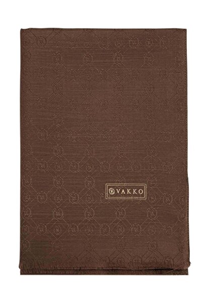 Vakko Cotton Silk Shawl - New Hologram - Cocoa