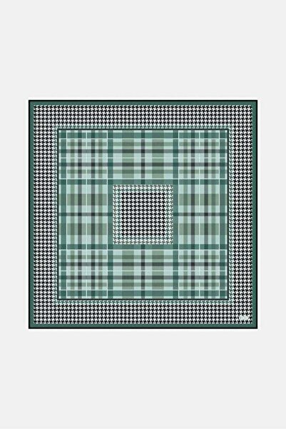 Vakko Twill İpek Eşarp - 40715 - Zümrüt Yeşili