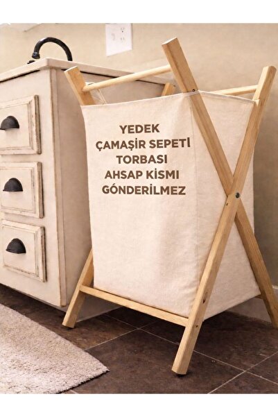 meditroia Yedek Çamaşır Torbası Ahşap Kısmı Gönderilmez