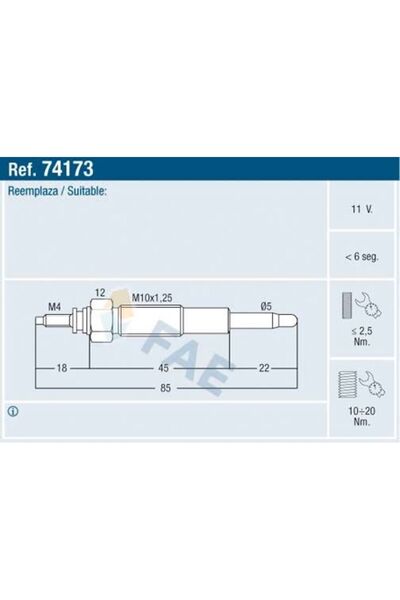 74173 KIZDIRMA BUJISI XM34 12A342 BB 4'lü Paket