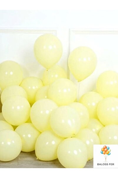 baloss fer Macaron Yellow Balloon Set 20-Piece Pastel Party Decoration Baby S...