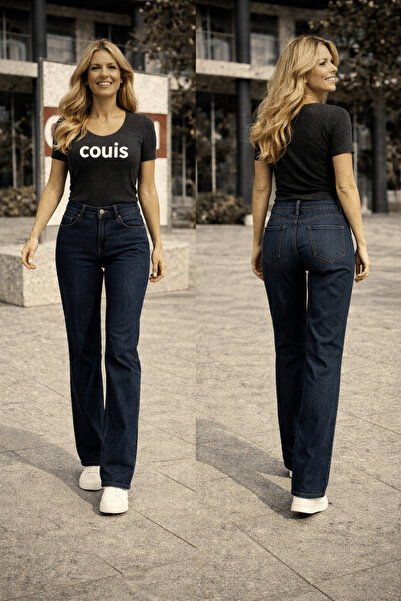 couis Ψηλόμεσο φαρδύ τζιν παλάτσο