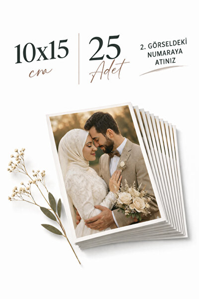 Fotoğraf Baskı 25 Adet 10x15cm Solmayan Fotoğraf Kağıdına